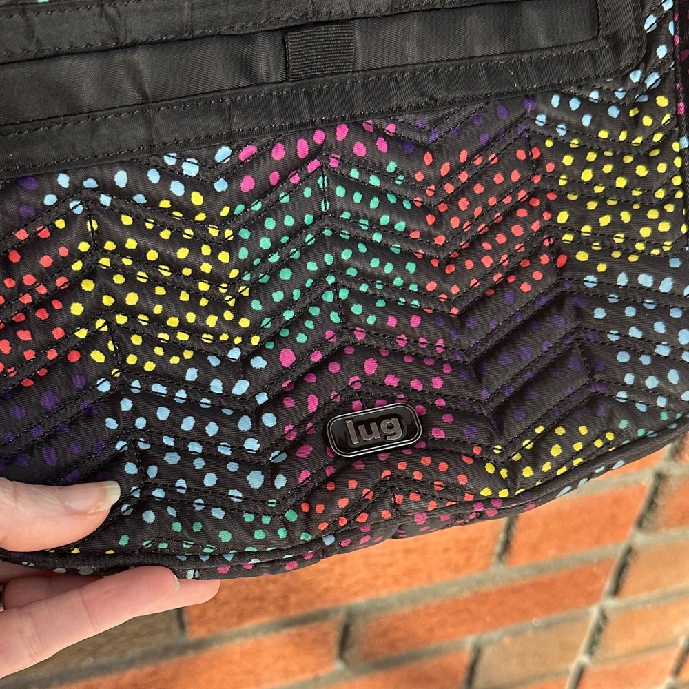 Lug Women's Dotted Shoulder Bag - Black and Multicolor - Picture 2 of 7